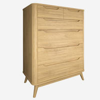 KOMMODE Nora, Natur Massiveiche - Beige, Holz (90/114/45cm) - WOODEK