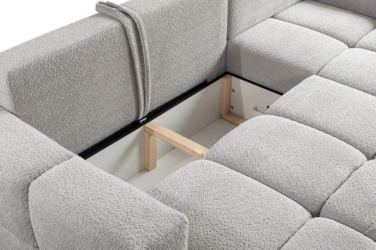 ECKSOFA L Weiß LORIN - Weiß, Textil (255/165cm) - Compleo24