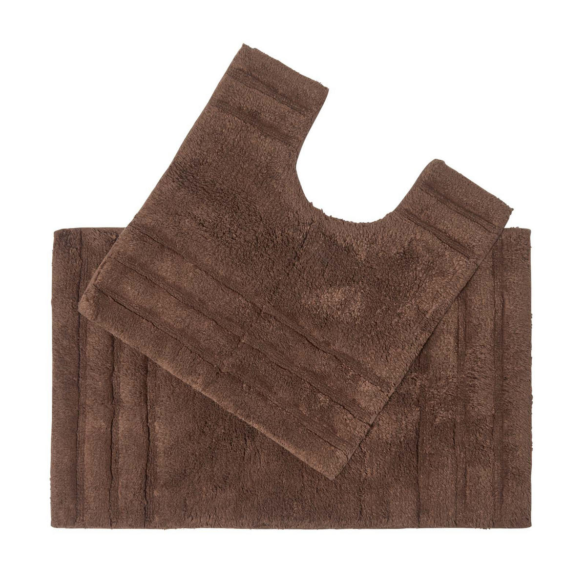 BADGARNITUR Spa Supreme 2-teilig, Baumwolle - Braun, Textil (50/80cm) - Homescapes