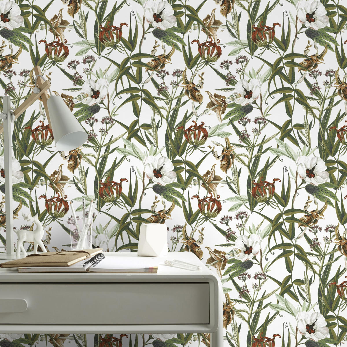 VLIESTAPETE Urban Floral 1005x52cm - Multicolor, Papier/Kunststoff (52/1000cm) - Superfresco Easy