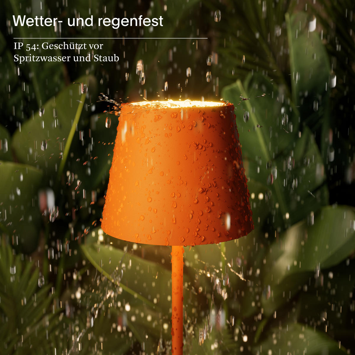 LED Akku-Tischlampe, Nuindie 3.0 glutorange - Orange, Metall (38/10/38cm) - Sigor