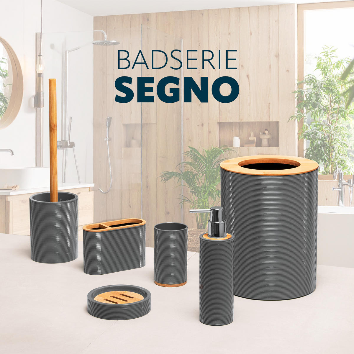 SEIFENSCHALE SEGNO, grau - Grau, Kunststoff (11.6/2.8/11.6cm) - bremermann
