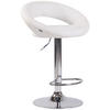BARHOCKER Olin, Gestell Metall in Chromoptik, Kunstleder Weiß - Chromfarben/Weiß, Kunststoff/Textil (53/100/47cm) - TPFLiving