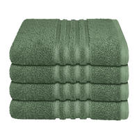 HANDTUCHSET Milano - 4-teilig - 50 x 100 cm - Dunkelgrün - Dunkelgrün, Textil (50/100cm) - SCHIESSER