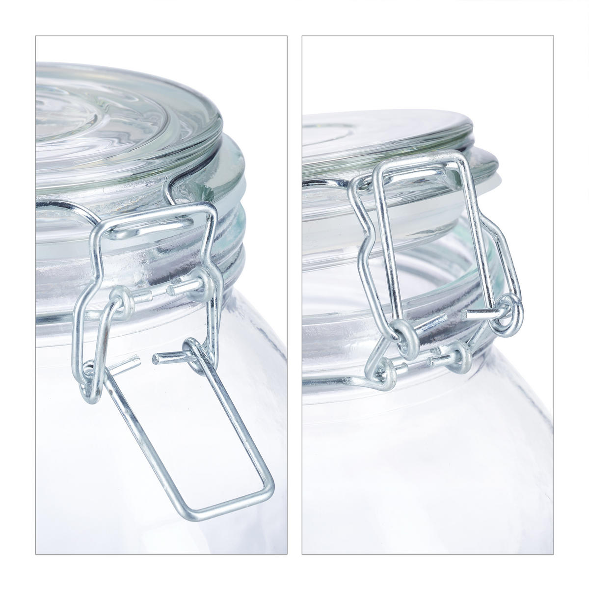 EINMACHGLAS - Transparent, Glas/Kunststoff (3L) - Relaxdays