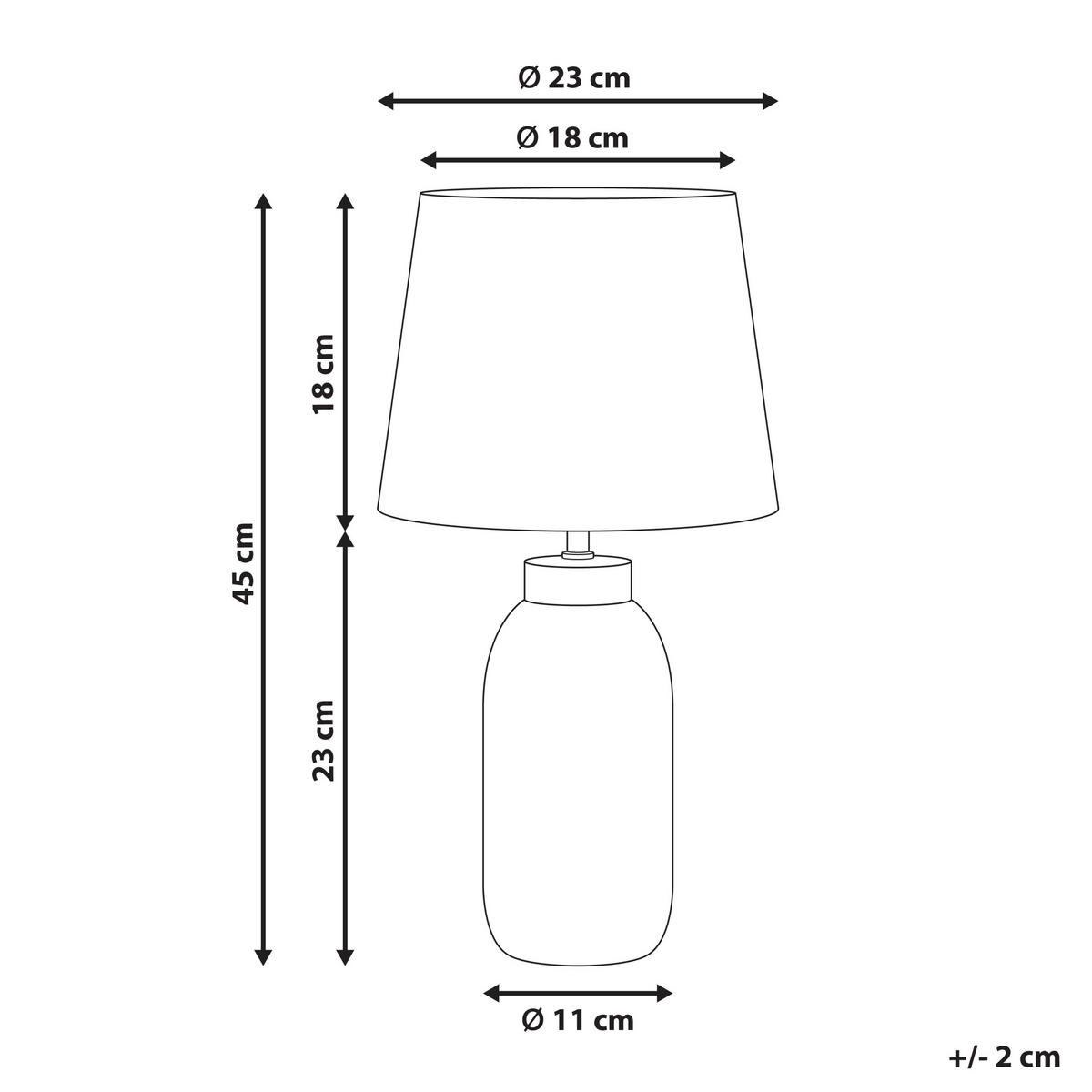 TISCHLAMPE Blau Lempa - Blau/Weiß, Keramik (23/23/45cm) - Beliani