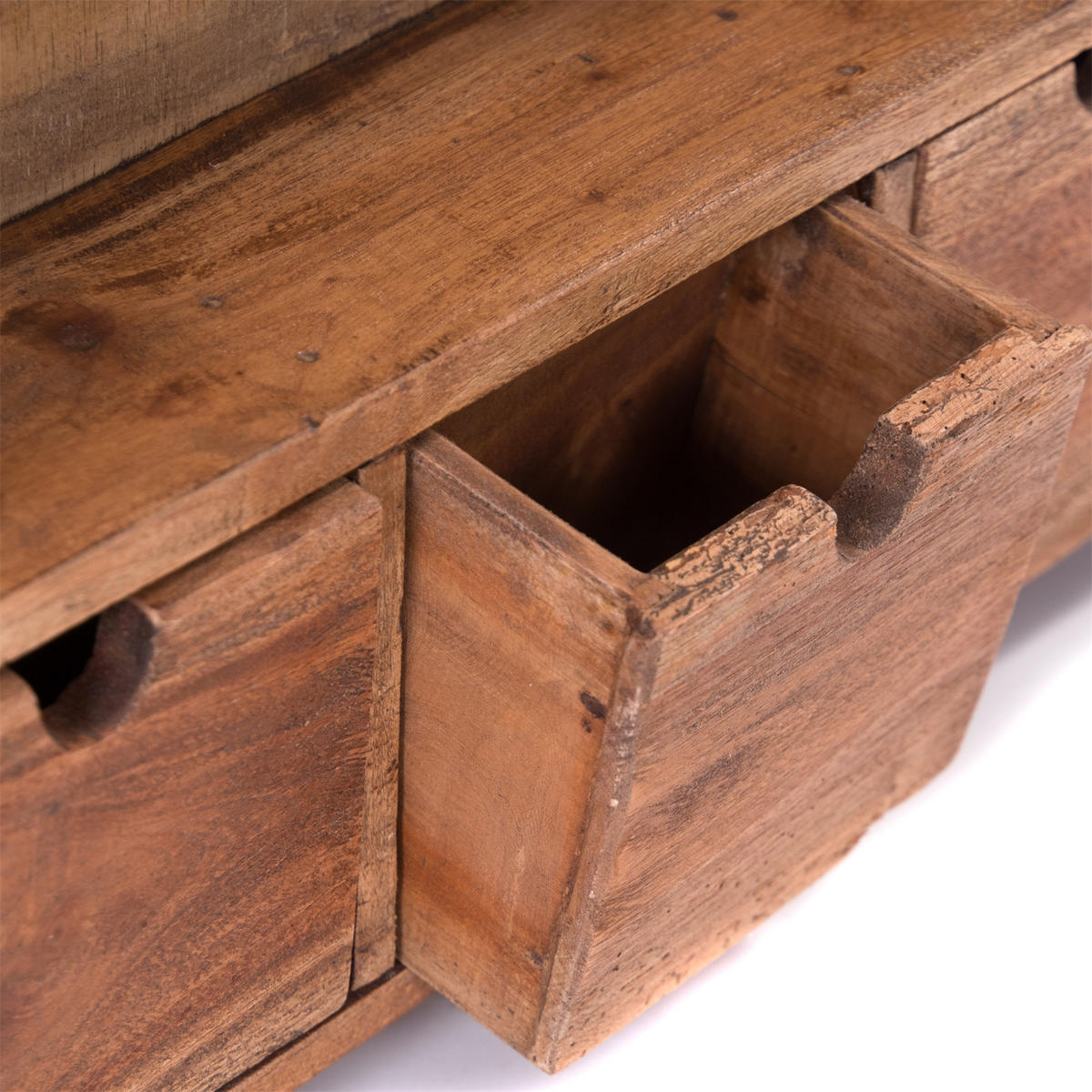 WANDREGAL Adelia Mahagoni Massivholz, 2 Ebenen, 3 Schubladen naturfarben - Naturfarben, Holz (50/60/12cm) - DESIGN DELIGHTS