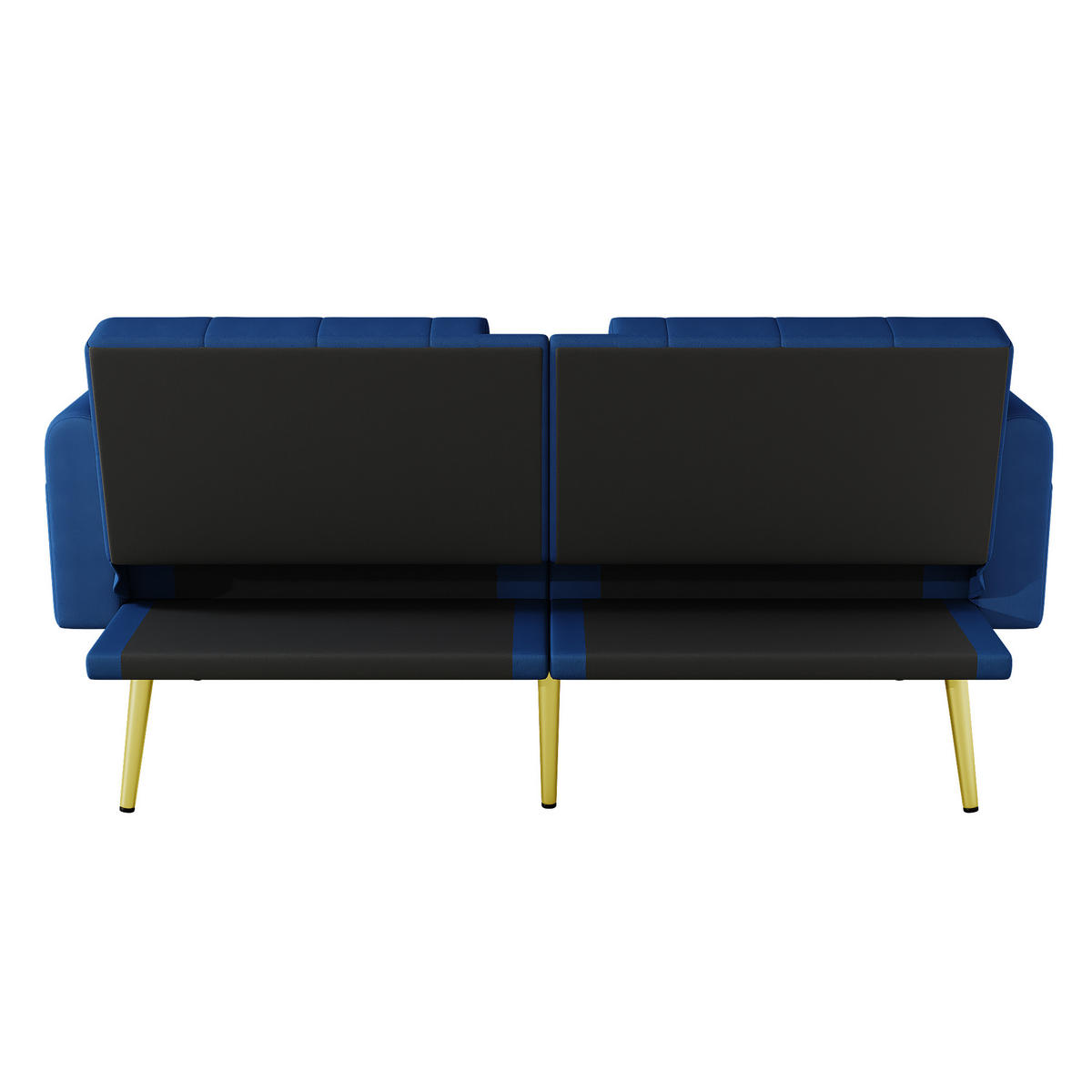 SCHLAFSOFA 175/80/73.5 cm Blau mit drei verstellbaren Neigungswinkeln und Getränkehalter - Blau, Textil (175/73.5/80cm) - Oxeza