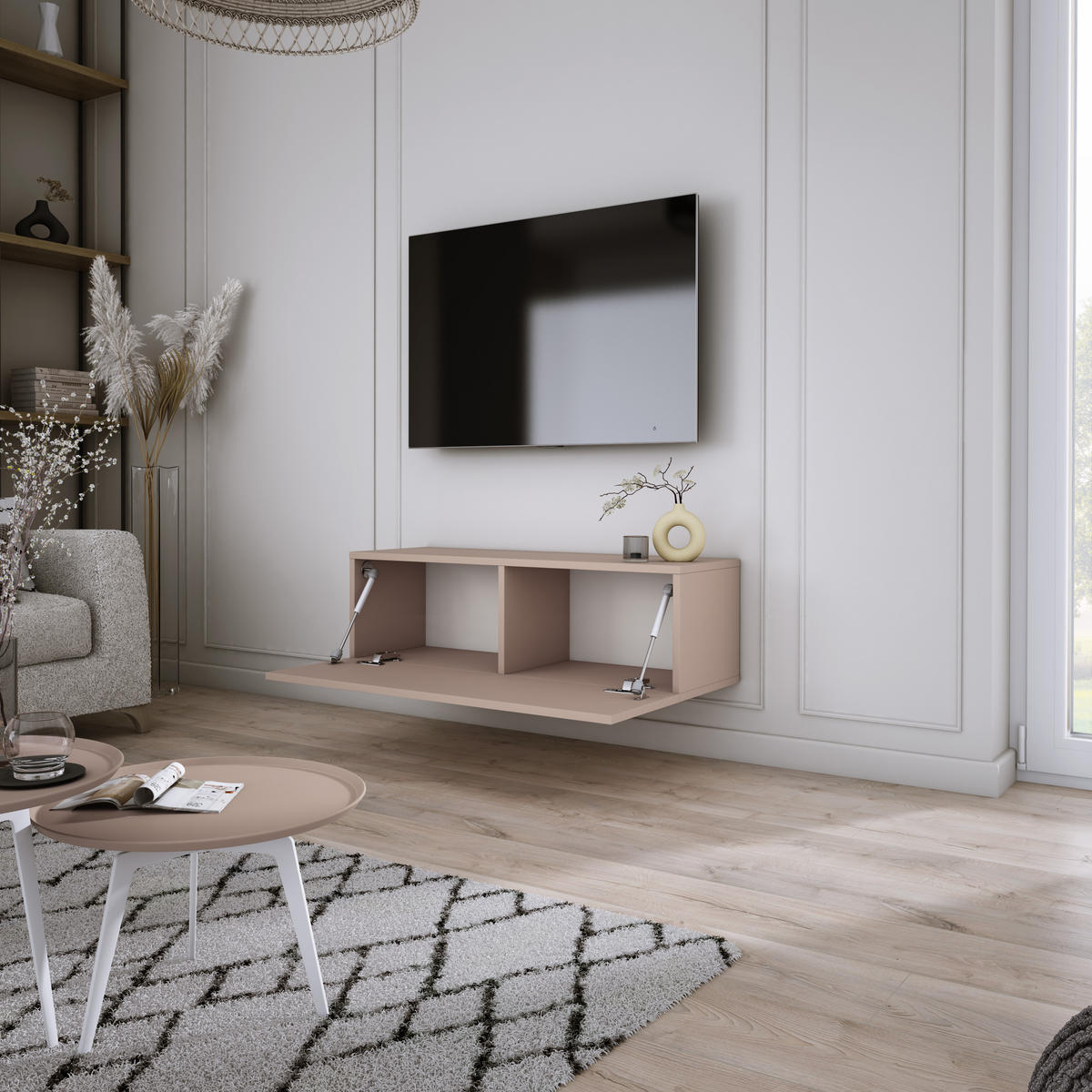 TV-SCHRANK : Karamellbraun, 100 x 34 x 32 cm - Braun, Holzwerkstoff (100/34/32cm) - 3XE LIVING