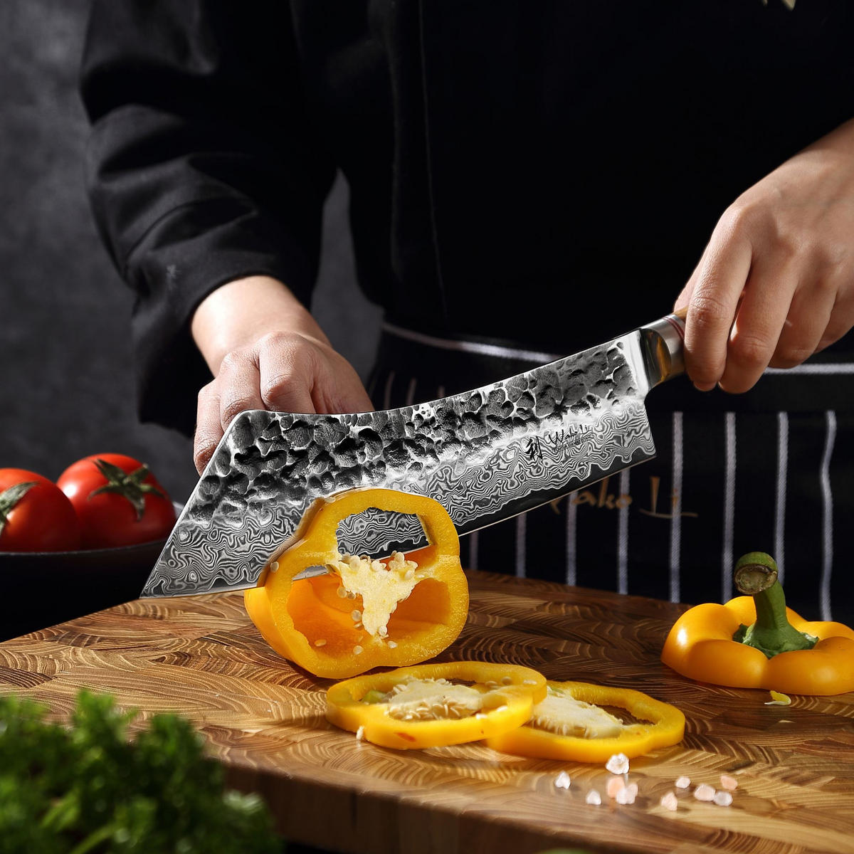 BLOCKMESSER 22,5 cm - Braun, Holz/Metall (37cm) - Wakoli