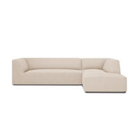 ECKSOFA rechts Ruby aus strukturiertem Stoff beige 4 Sitzplätze - Beige/Creme, Textil (180/273cm) - Micadoni