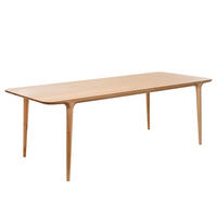 ESSTISCH - Eiche massiv - Eichefarben, Holz (90/180/75cm) - home24