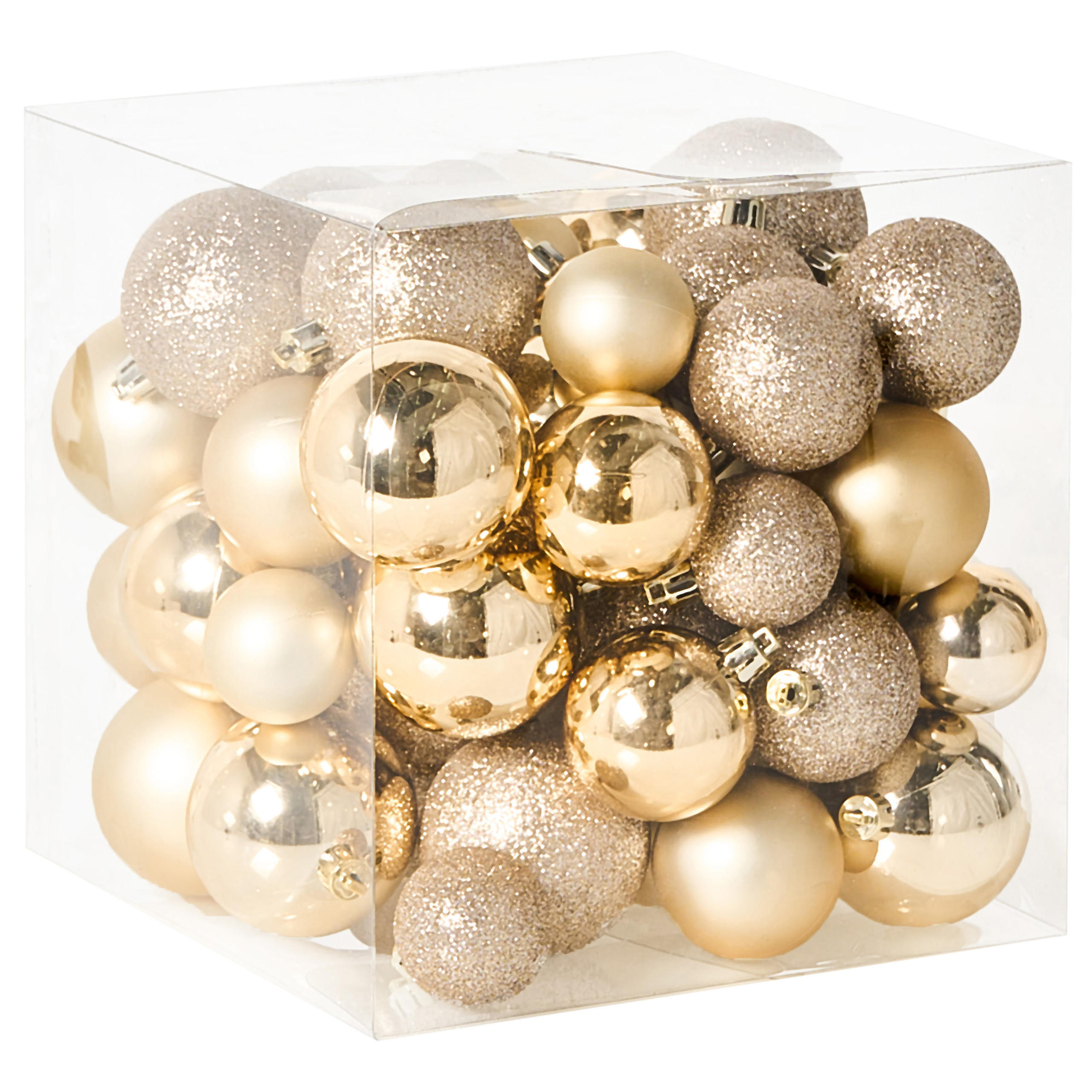 Beliani Weihnachtskugel Gold 6x7x6 cm