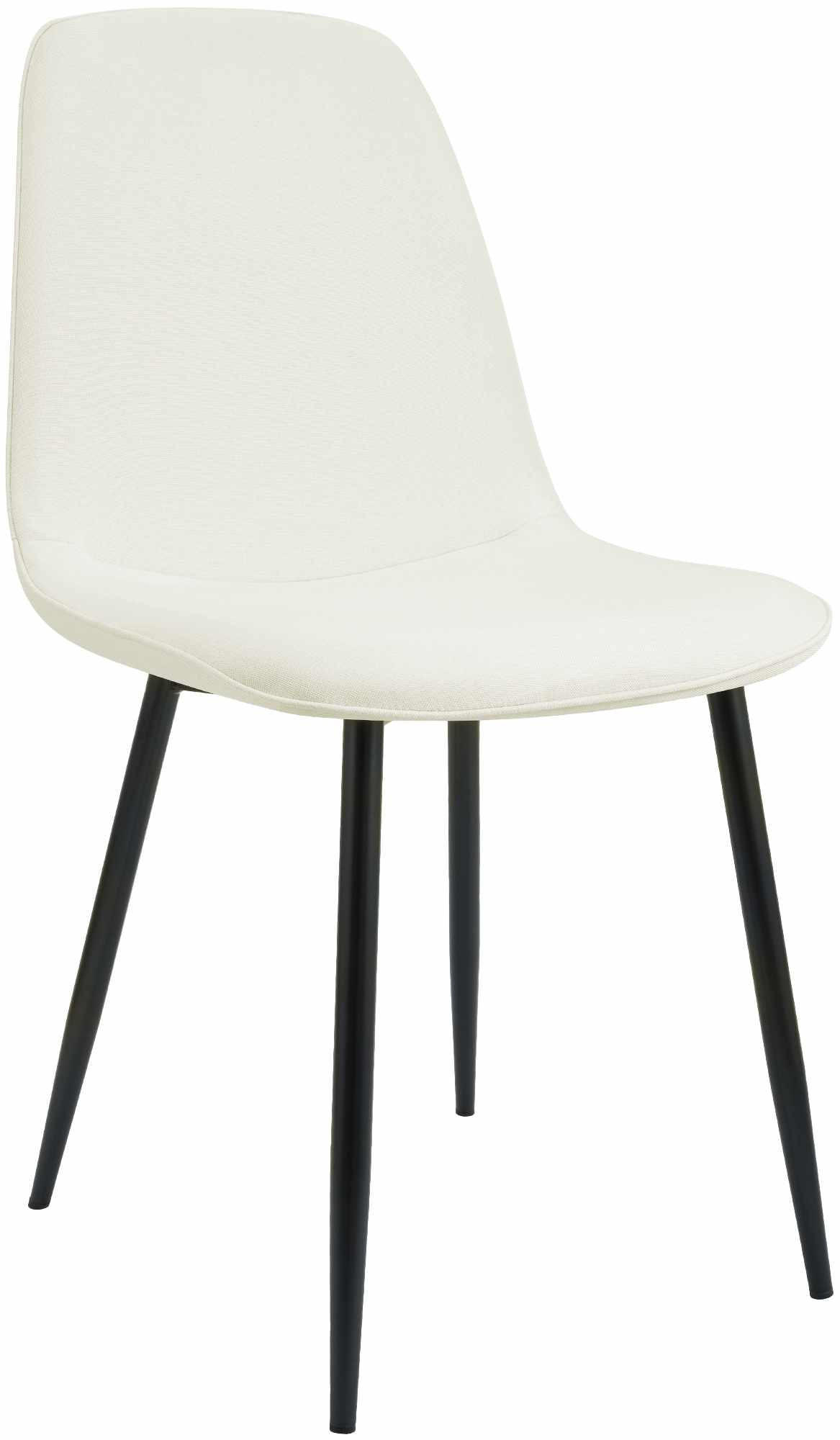 ESSZIMMERSTUHL Stoff Creme - Creme/Schwarz, Textil/Metall (45/88/54cm) - CLP