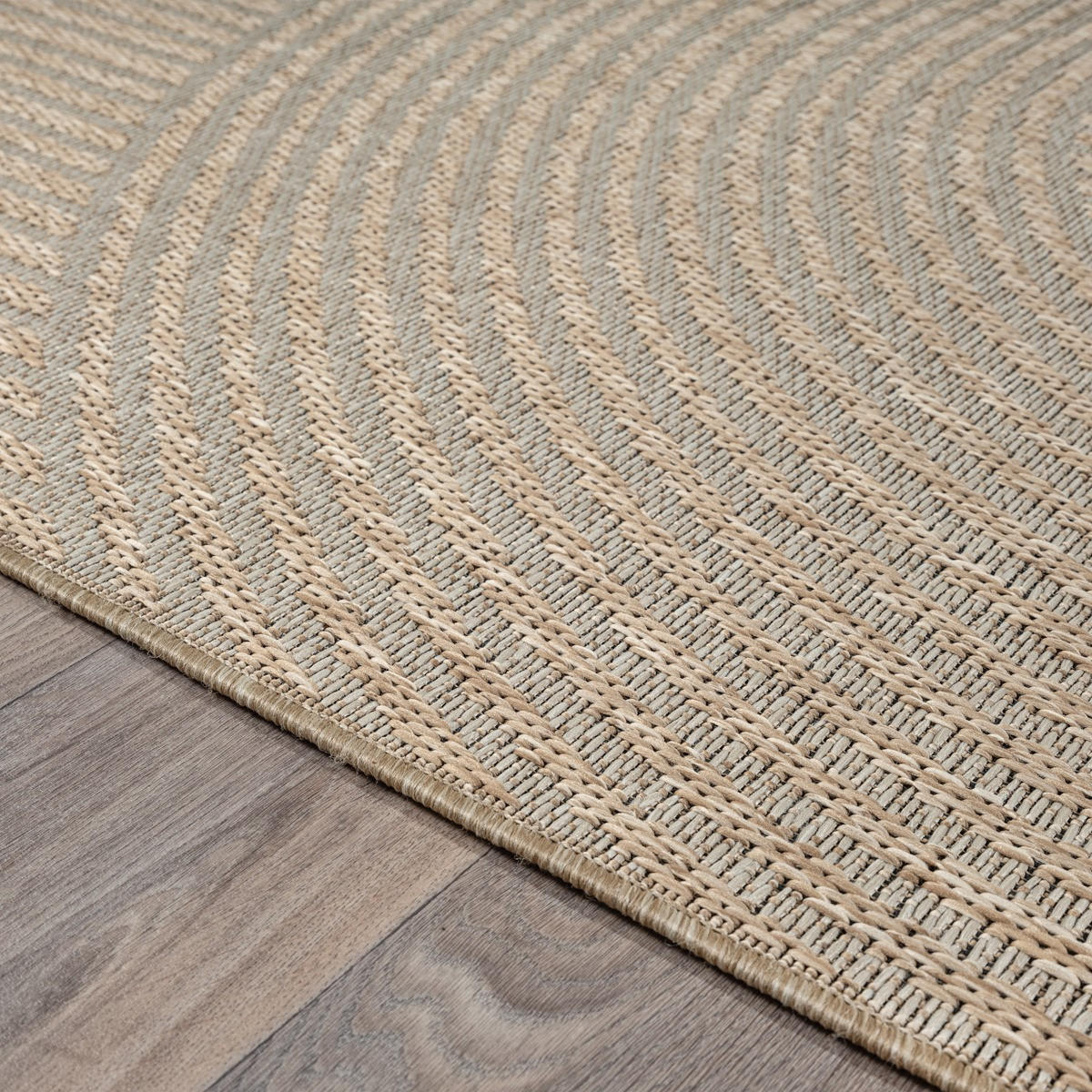 FLACHWEBTEPPICH Geometrisch BORNO Polypropylen Beige 240 x 340 cm - Beige, Textil (240/340cm) - KADIMA DESIGN