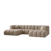 ECKSOFA U-form Grand modular stoff Haga Beige - Beige, Holz (317/179cm) - Kaiser Möbel