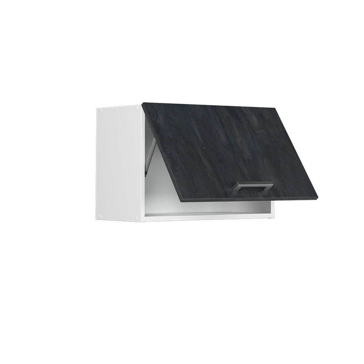 HÄNGESCHRANK R-Line Schwarz Beton 60 cm Flach - Schwarz/Weiß, Holzwerkstoff (60/40/31cm) - Vicco