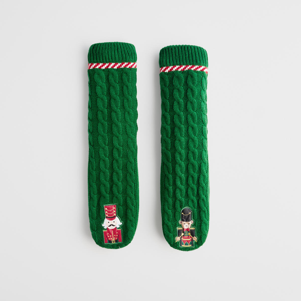 SOCKEN Nutpatcher, Grün, 11x44x5cm, Warm Christmas Weihnachtsdeko - Dunkelgrün, Textil (11/1/44.5cm) - home&you