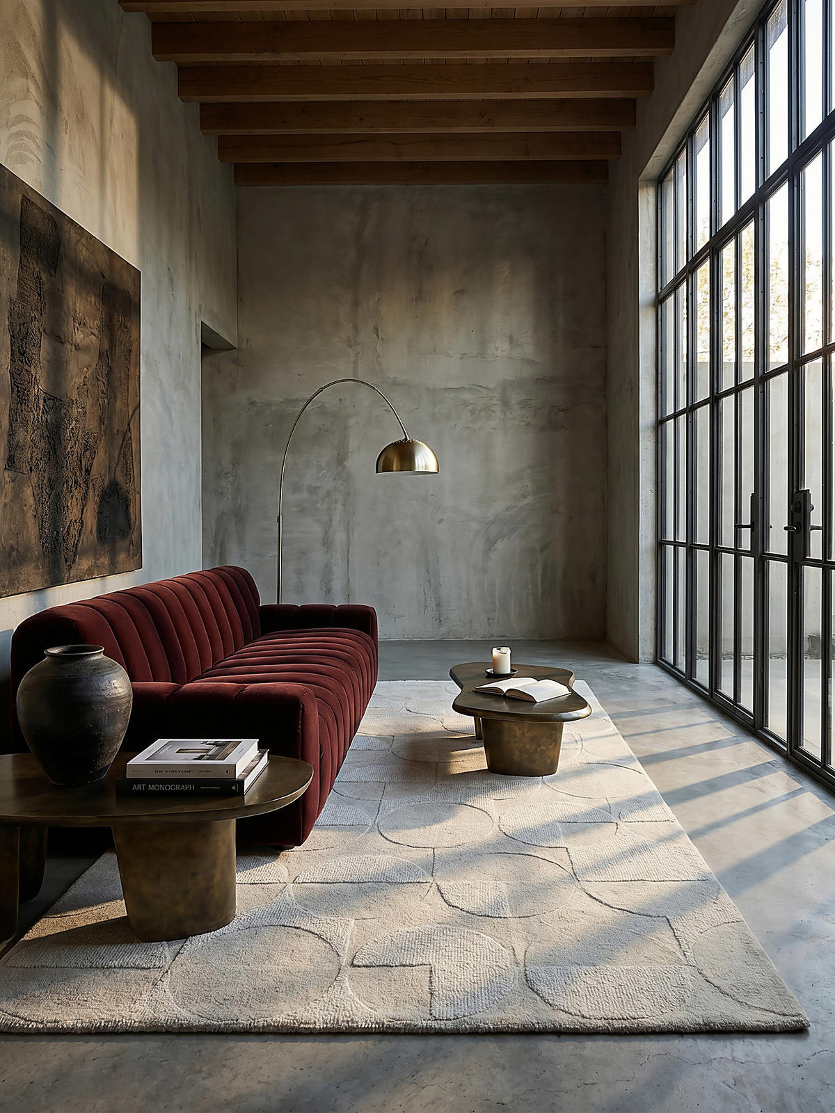 WOLLTEPPICH DEBEN, geometrisch, aus Wolle, Elfenbein, 120 x 170 cm - Beige, Textil (120/170cm) - KADIMA DESIGN