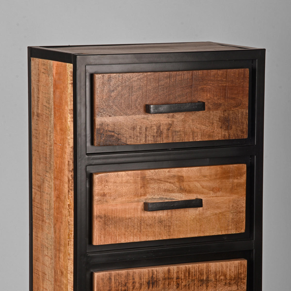 KOMMODE Tampa Schwarz 30/50/105 cm - Schwarz, Holz (50/105/30cm) - LABEL51