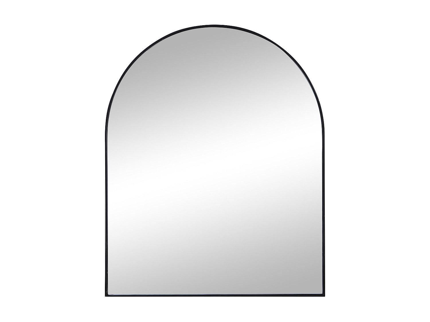 BOGENFÖRMIGER Spiegel - Metall - 65 x 80 cm - Schwarz - MAILEN - Schwarz, Metall (65/80/1.5cm) - Vente-Unique