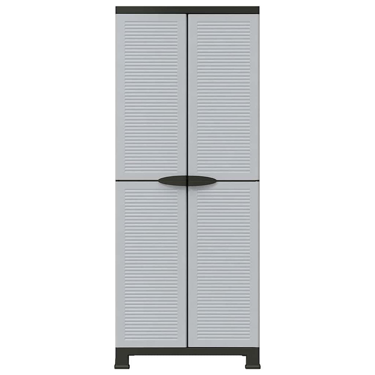 KUNSTSTOFFSCHRANK 68/39/171,5 Cm - Grau, Kunststoff (39/171.5/68cm) - vidaXL