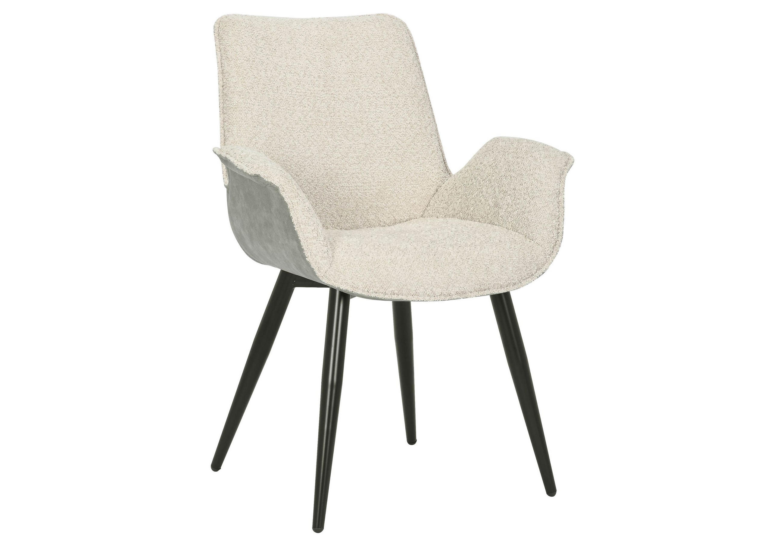 STUHL 100% Polyester 66 x 62 x 86 cm beige / grau POLSTERSTÜHLE - Beige/Grau, Kunststoff (66/86/62cm) - Massivmoebel24
