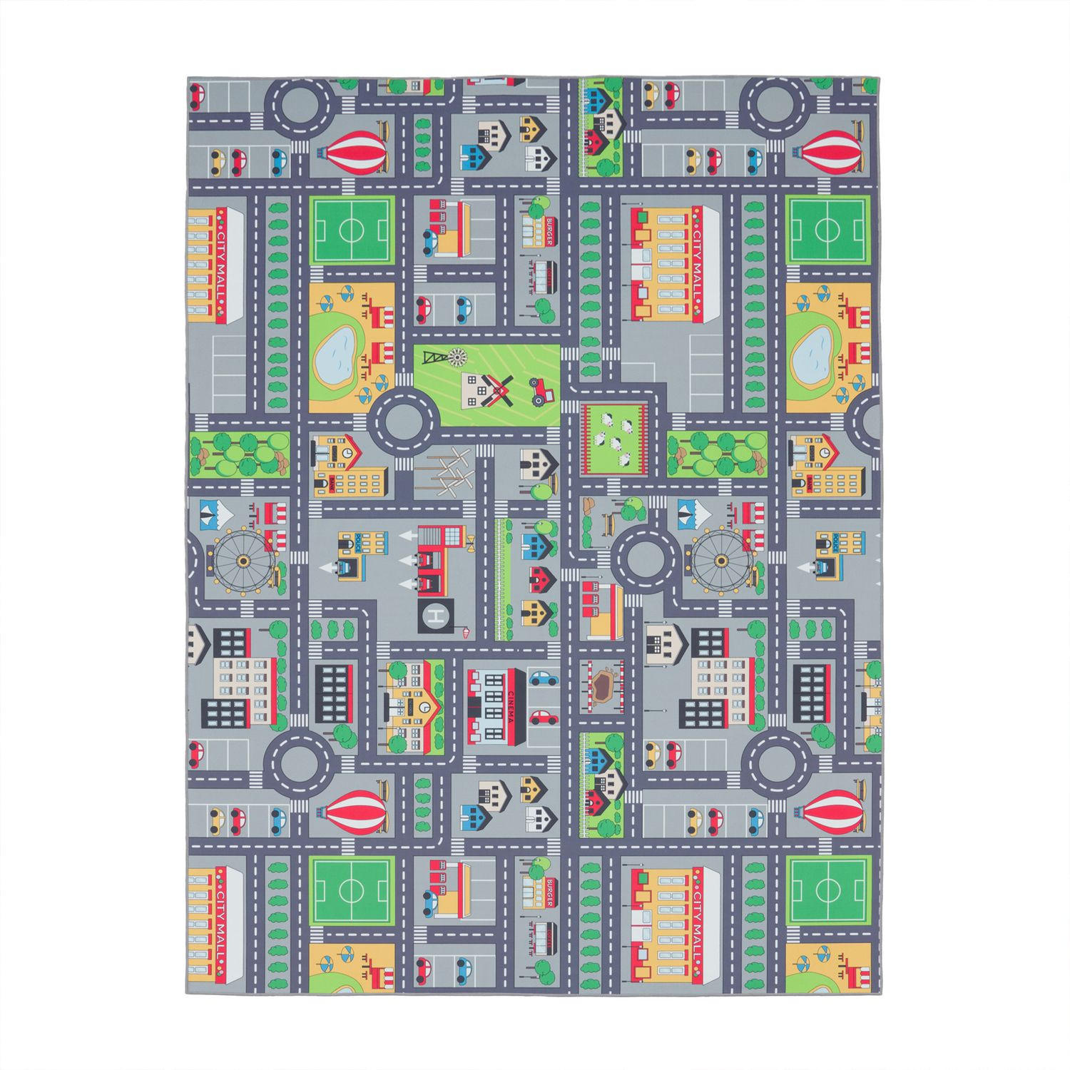 KINDERTEPPICH Grau 80 x 150 cm - Grau, Kunststoff (80/150cm) - TT Home