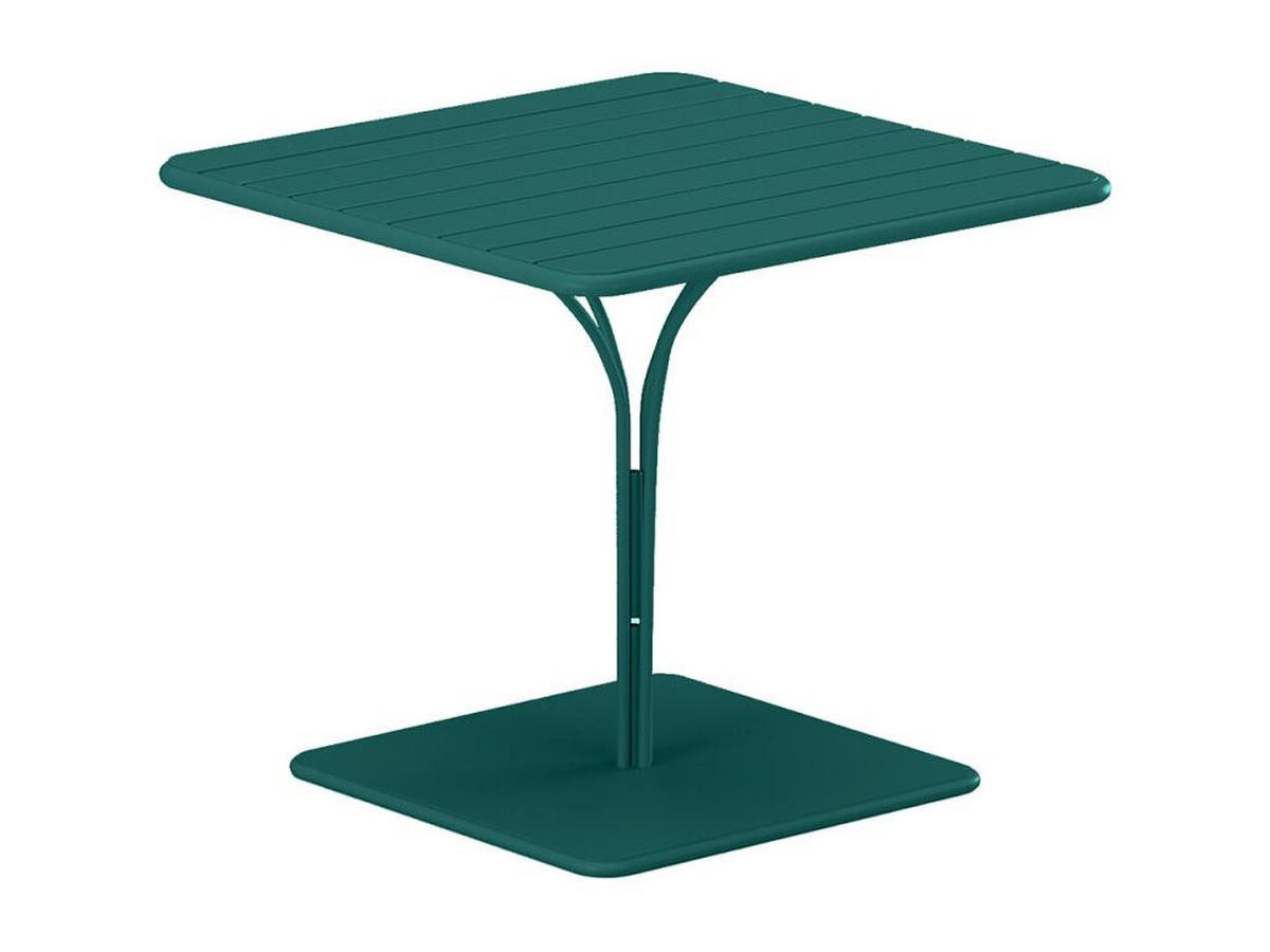 GARTENTISCH - L. 80 cm - Metall - Blau - MIRMANDE von MYLIA - Blau, Metall (80/80/75cm) - Vente-Unique