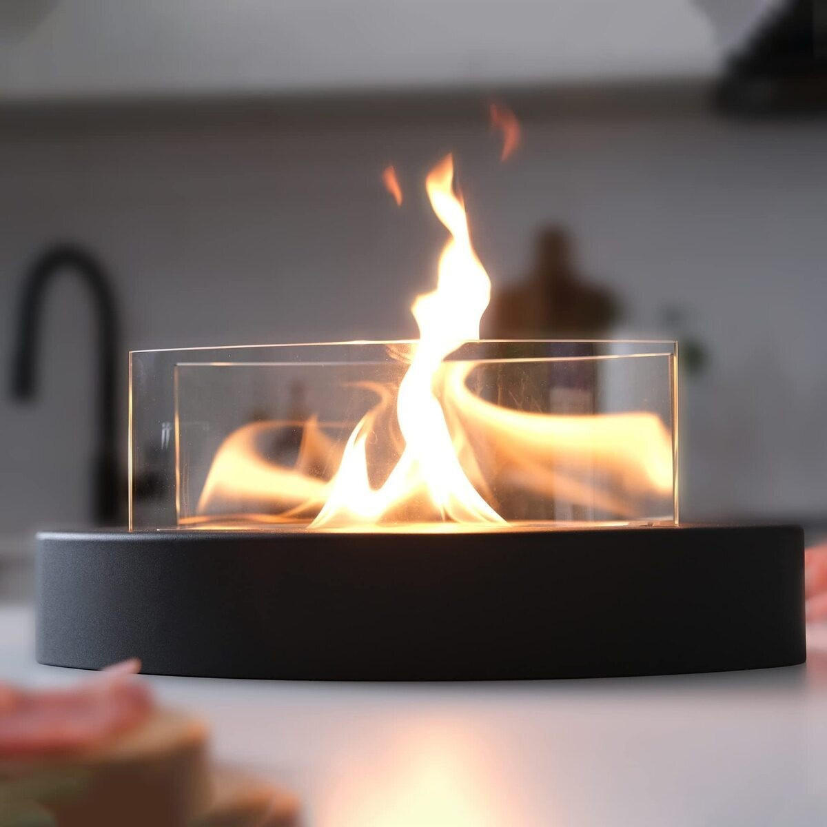 BIOETHANOL-KAMIN Schwarz 34.5/13.6/19.7 cm - Schwarz, Metall (19.7/13.6/34.5cm) - Authentics
