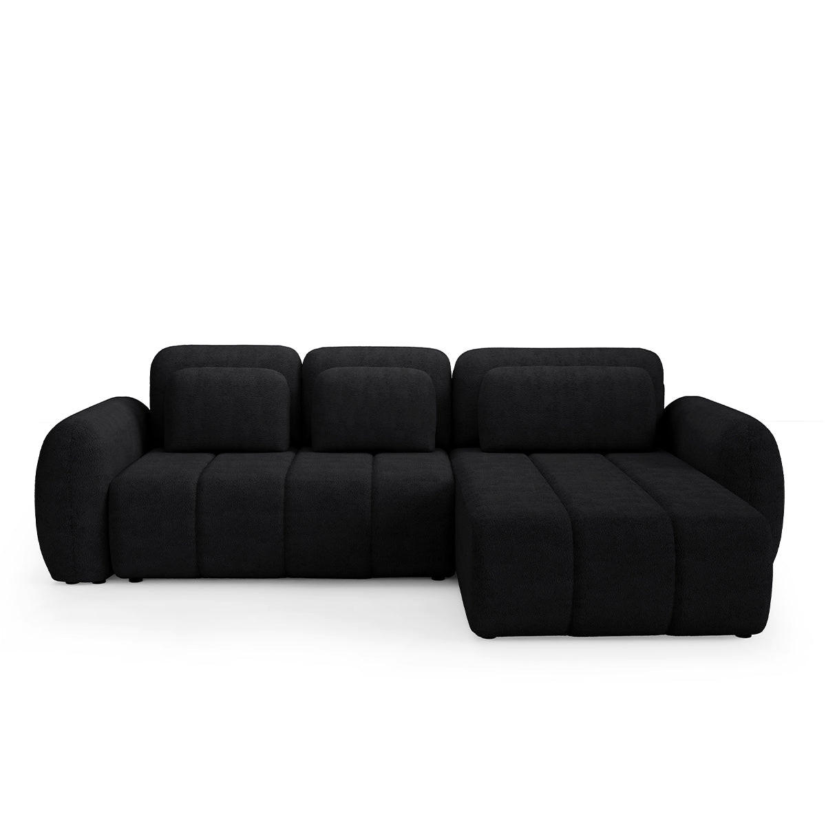 ECKSOFA Cesar 3 Sitzplätze Schwarz - Schwarz, Holz (304/190cm) - Petits-meubles