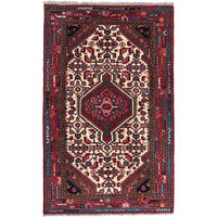 ORIENTTEPPICH handgeknüpft Assadabad Beige, Rot 128/79 cm Schurwolle - Beige/Rot, Textil (79/128cm) - Looma