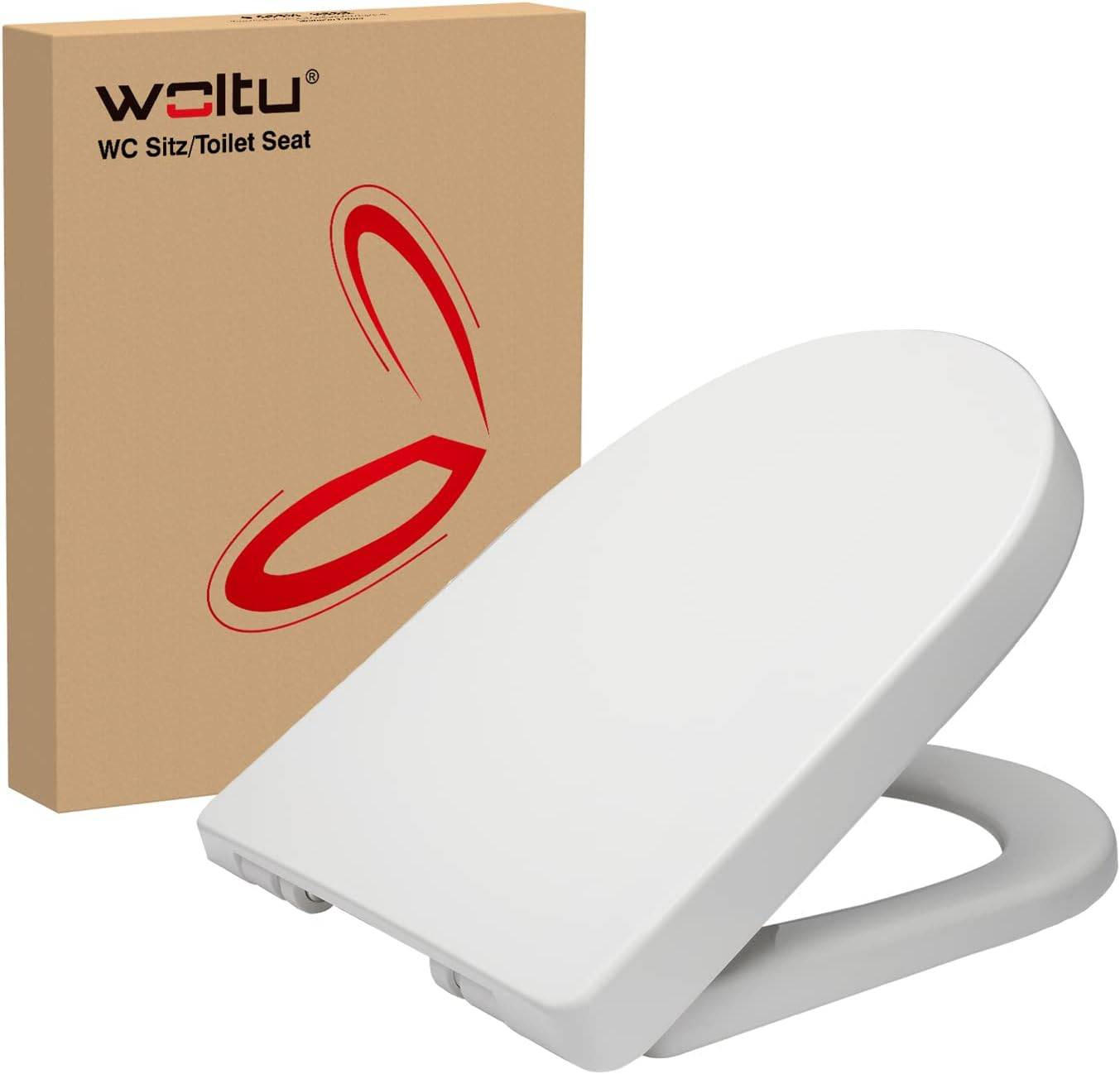 Woltu Toilettendeckel Weiß 36x2.51x45 cm