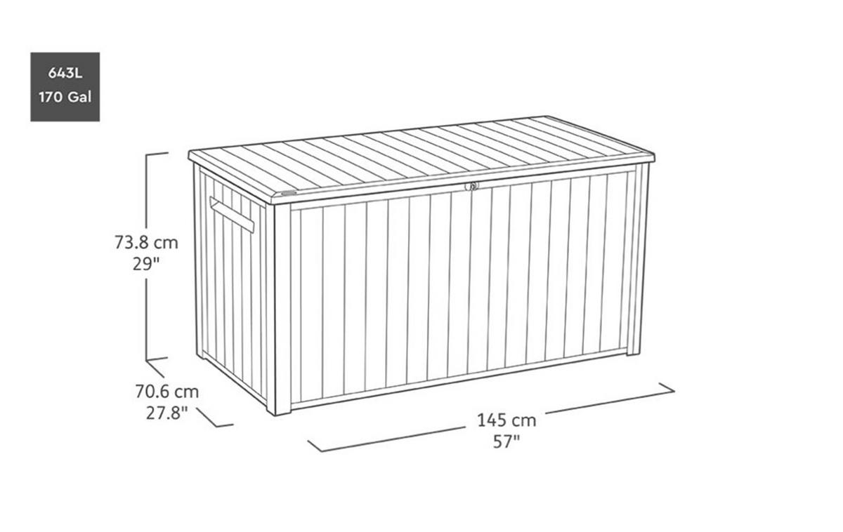 GARTENBOX Southwood - Grau, Kunststoff (74/70/146cm) - Keter