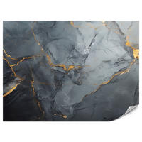 FOTOTAPETE Natürliche Marmorstruktur 400x280 - Goldfarben/Schwarz, Papier (400/280cm) - Muralo