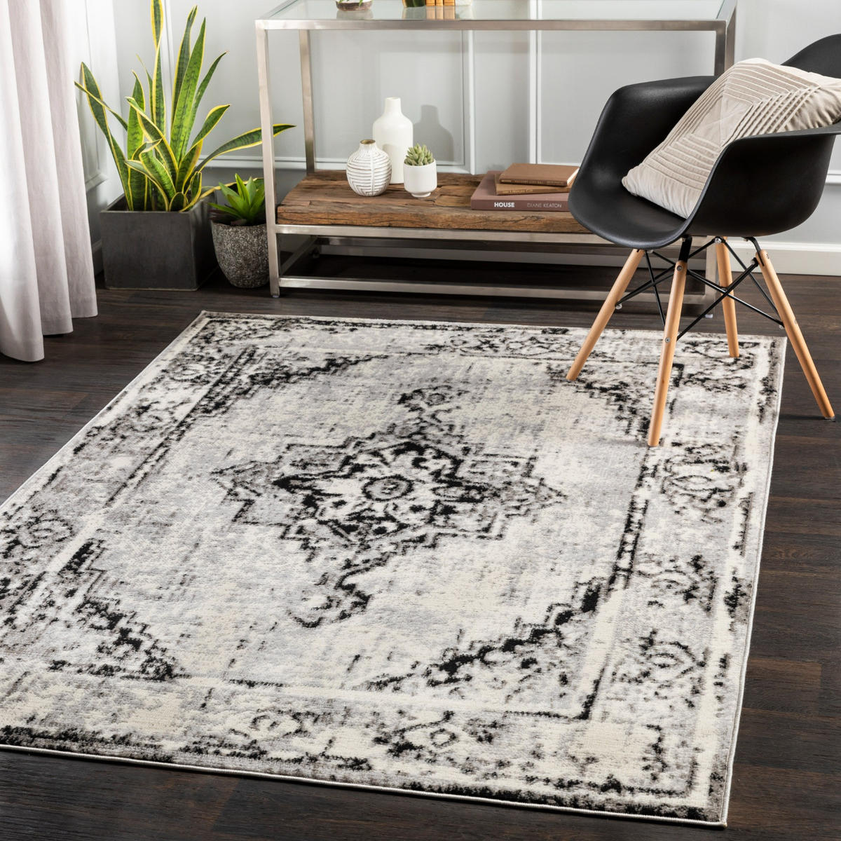VINTAGE-TEPPICH 152/213 cm Grau - Grau, Naturmaterialien/Textil (152/213cm) - LIVABLISS