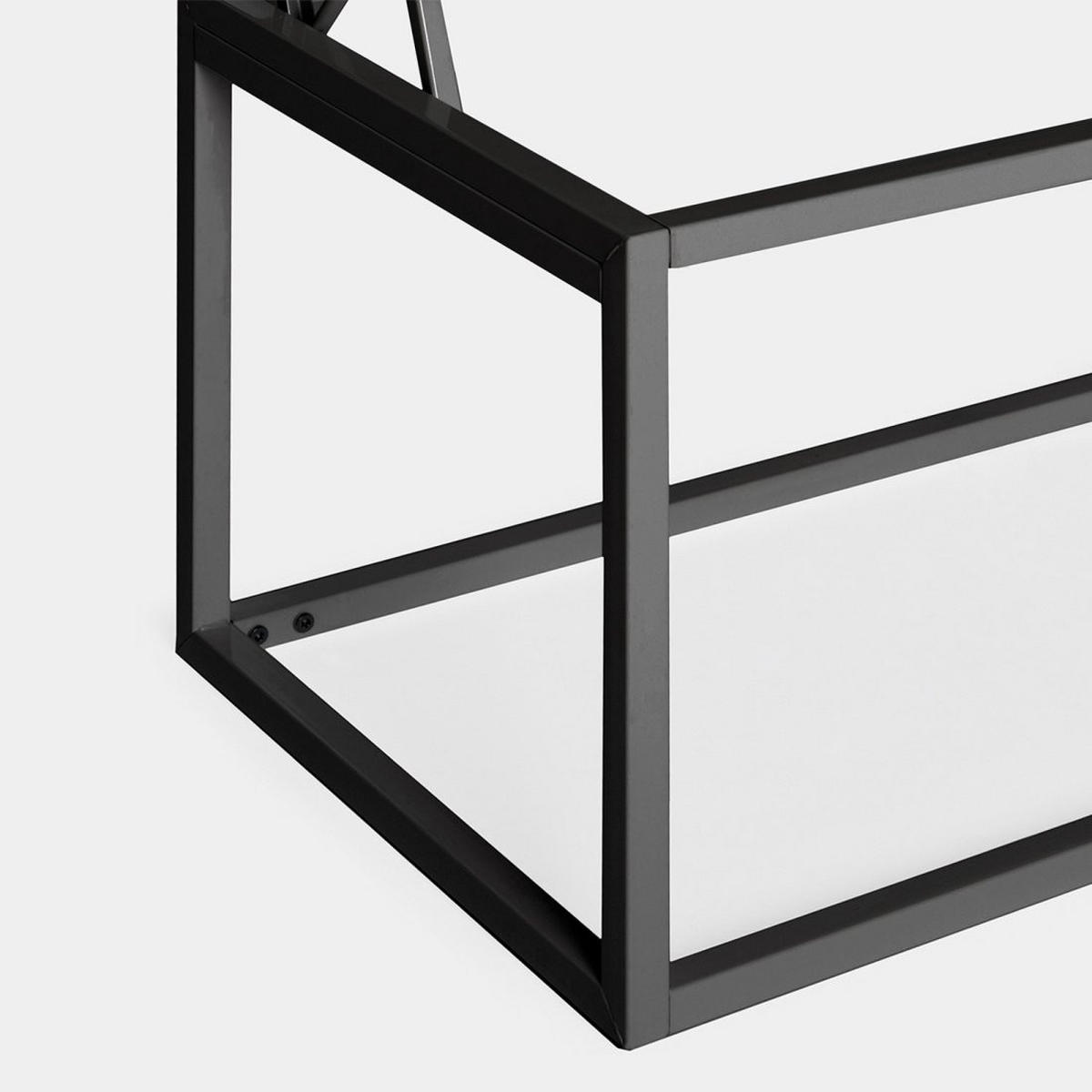 COUCHTISCH HOCHKLAPPBARER Navan Schwarz 80 cm x 49-61 cm - Schwarz, Holzwerkstoff (50/80/49cm) - Klast Home