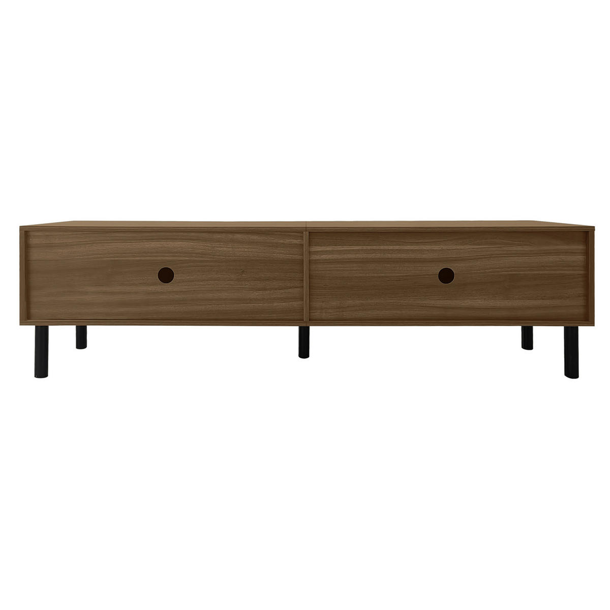 TV-SCHRANK mit 4 Türen 170 x 38 x 47,7 cm Schwarz/Natur - Schwarz, Holzwerkstoff (38/47/170cm) - Beauniv