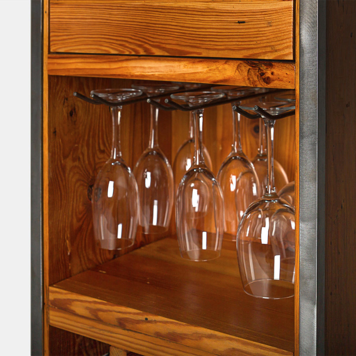 BARSCHRANK für das Wohnzimmer - Eichefarben, Holz (40/105/35cm) - Rawood Furniture