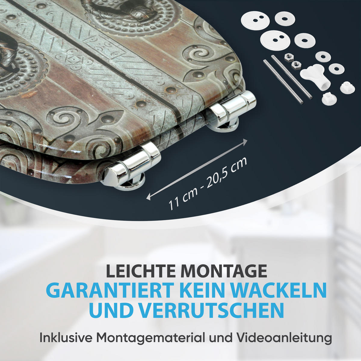 WC-SITZ mit Absenkautomatik Door - Braun, Holzwerkstoff (38/6/47cm) - Sanilo