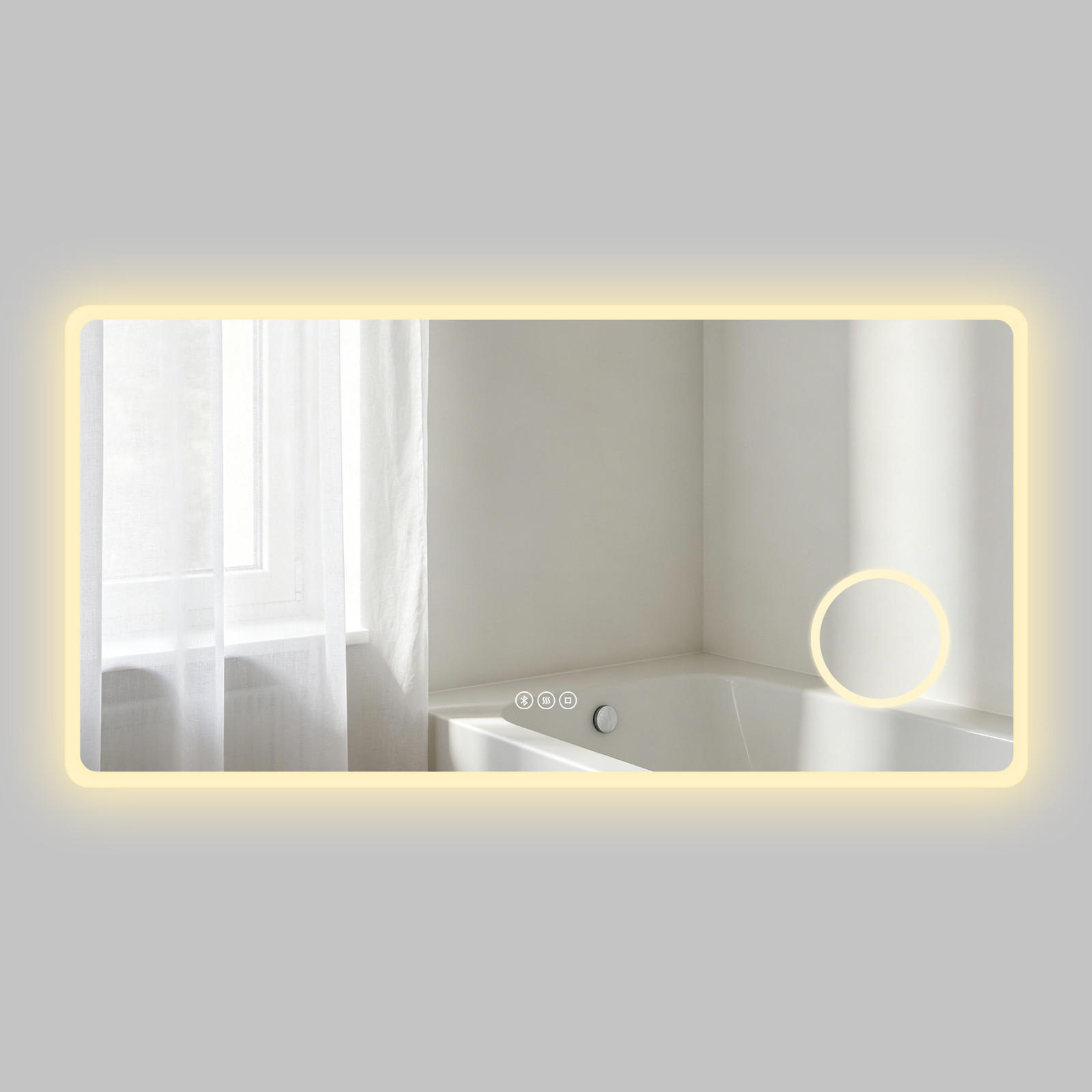 S'afielina Badspiegel Transparent 120x60x3.5 cm