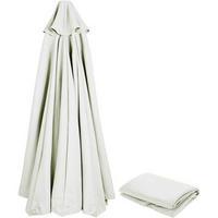 SONNENSCHIRM Ersatzbezug 300 cm Beige UV80+ Windfest - Weiß, Textil (300/300cm)
