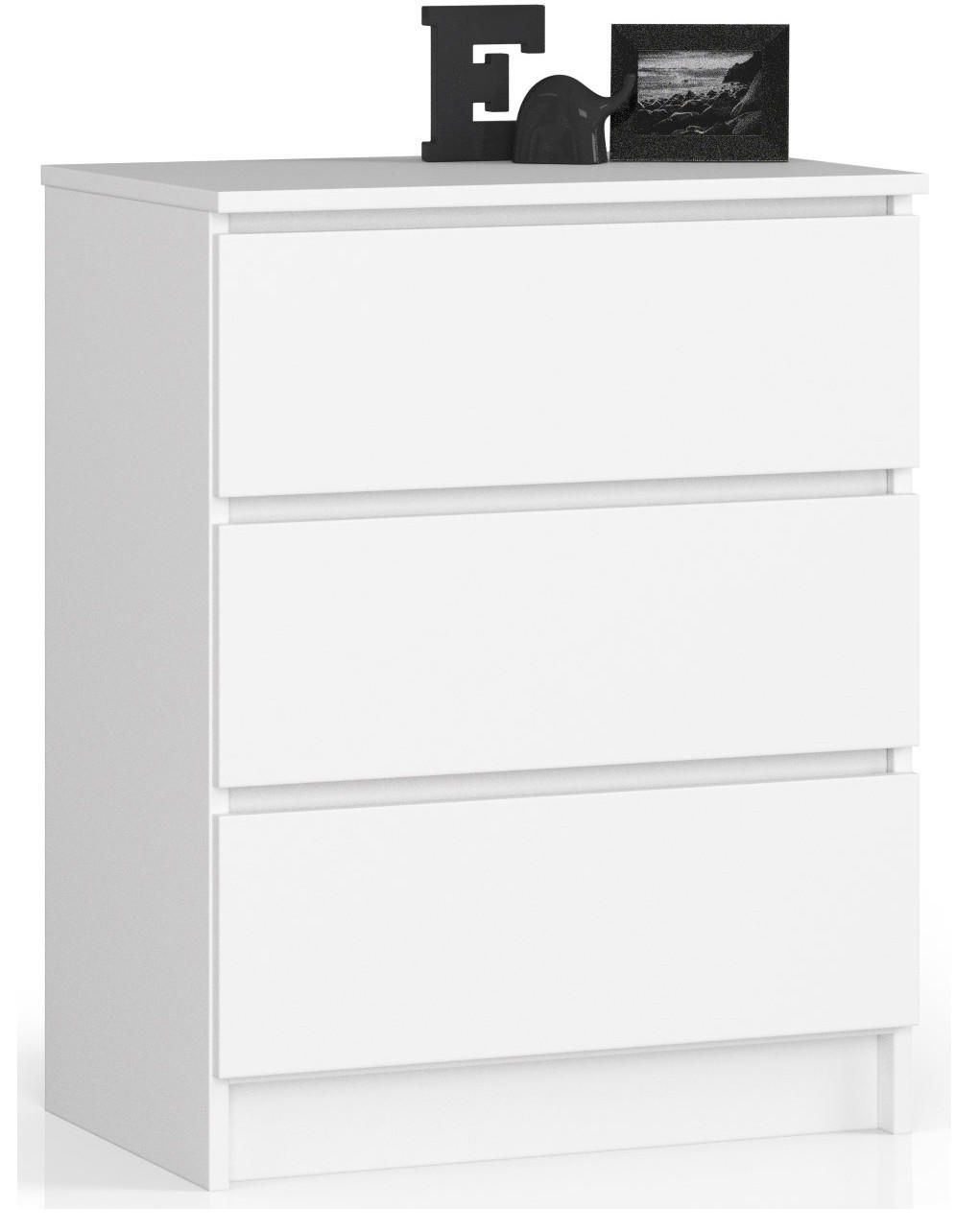 KOMMODE Weiß 60x40x77 cm - Weiß, Holzwerkstoff (60/77/40cm) - Akord