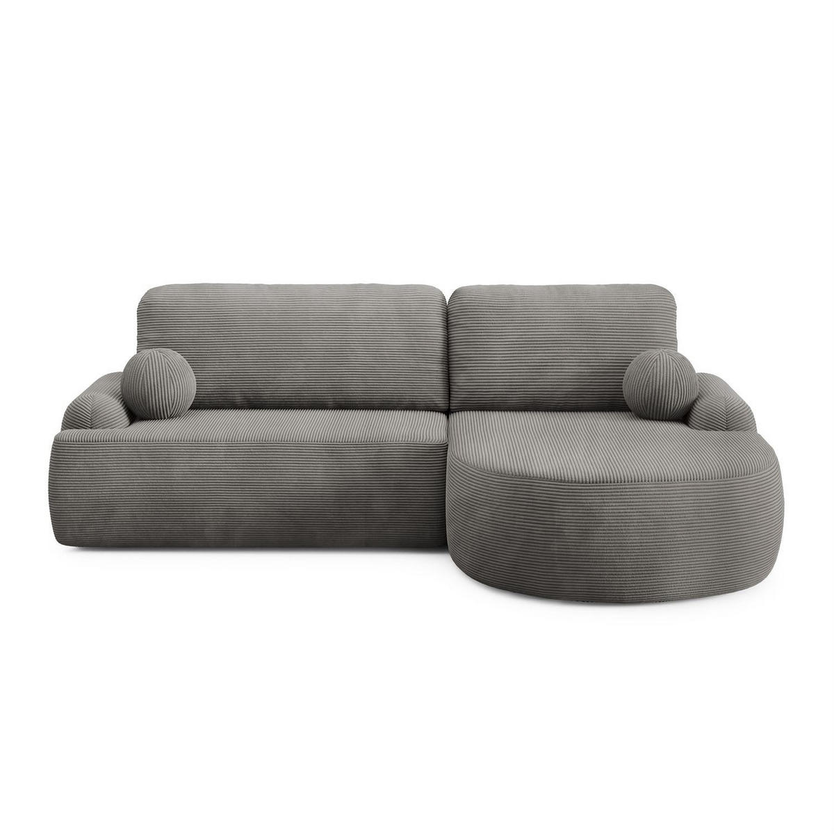 ECKSOFA CLEO II mit Schlaffunktion Version Rechte Poso 115 - Taupe, Kunststoff (264/172cm) - Lookway