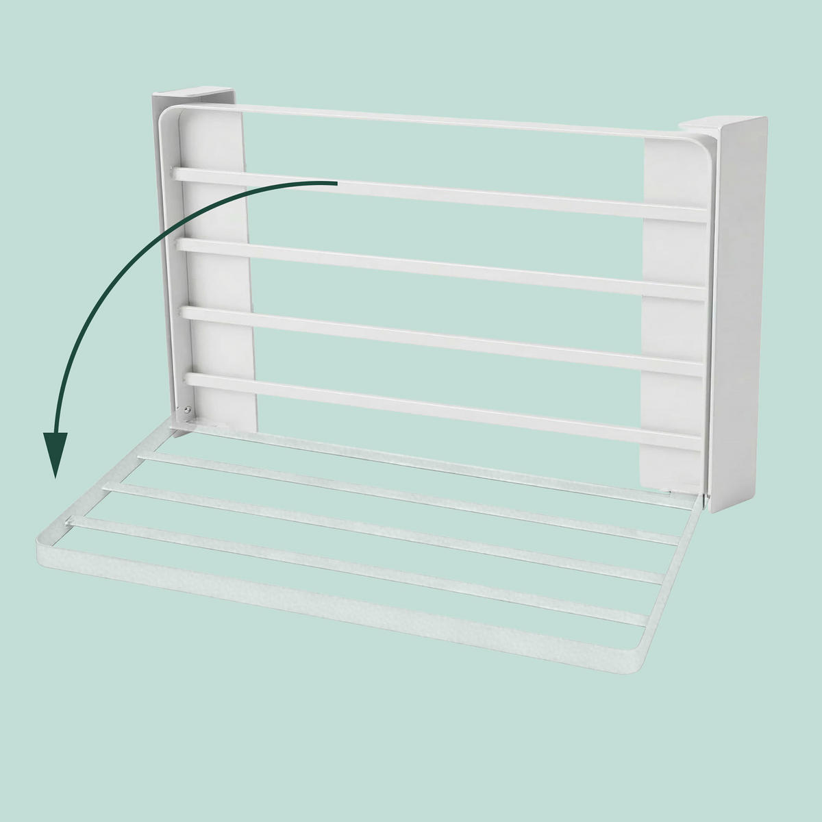 SUŠIAK bielizne - biela, kov (40.5/25/25cm) - Relaxdays