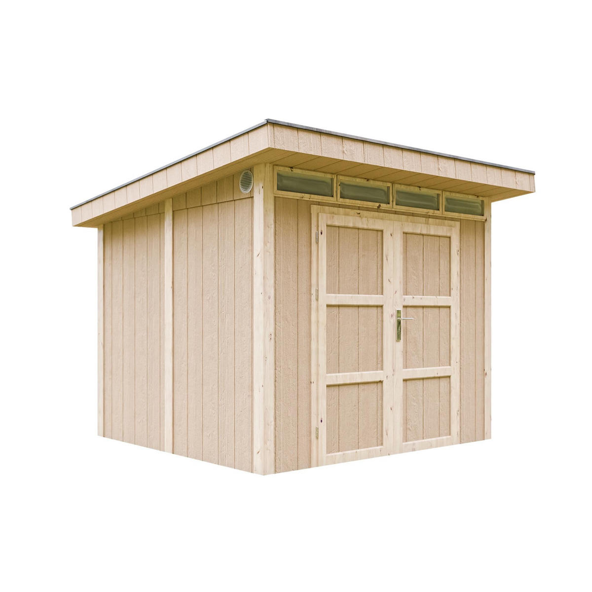 HOLZ-GARTHENHAUS basis LP SmartSide 5,9m² ohne Boden - B279xL293xH239 cm - M903AB - Beige, Holz (294/230/279cm) - Timbela