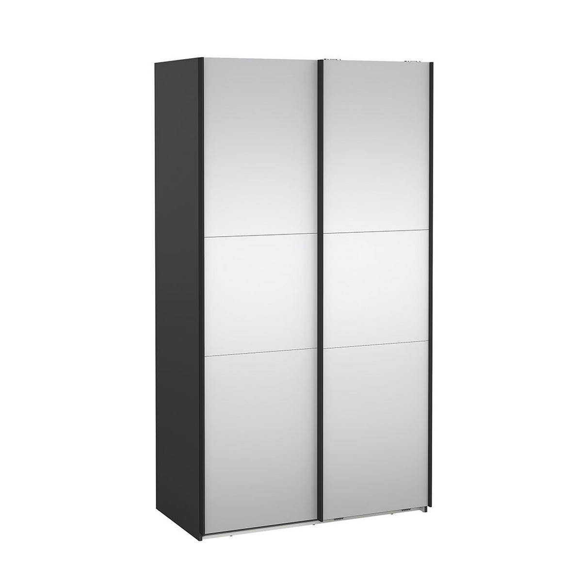 SCHIEBETÜRENSCHRANK, Como, Grau, Holzwerkstoff, 119 x 67 x 221 cm - Grau, Holzwerkstoff (119/221/67cm) - ebuy24