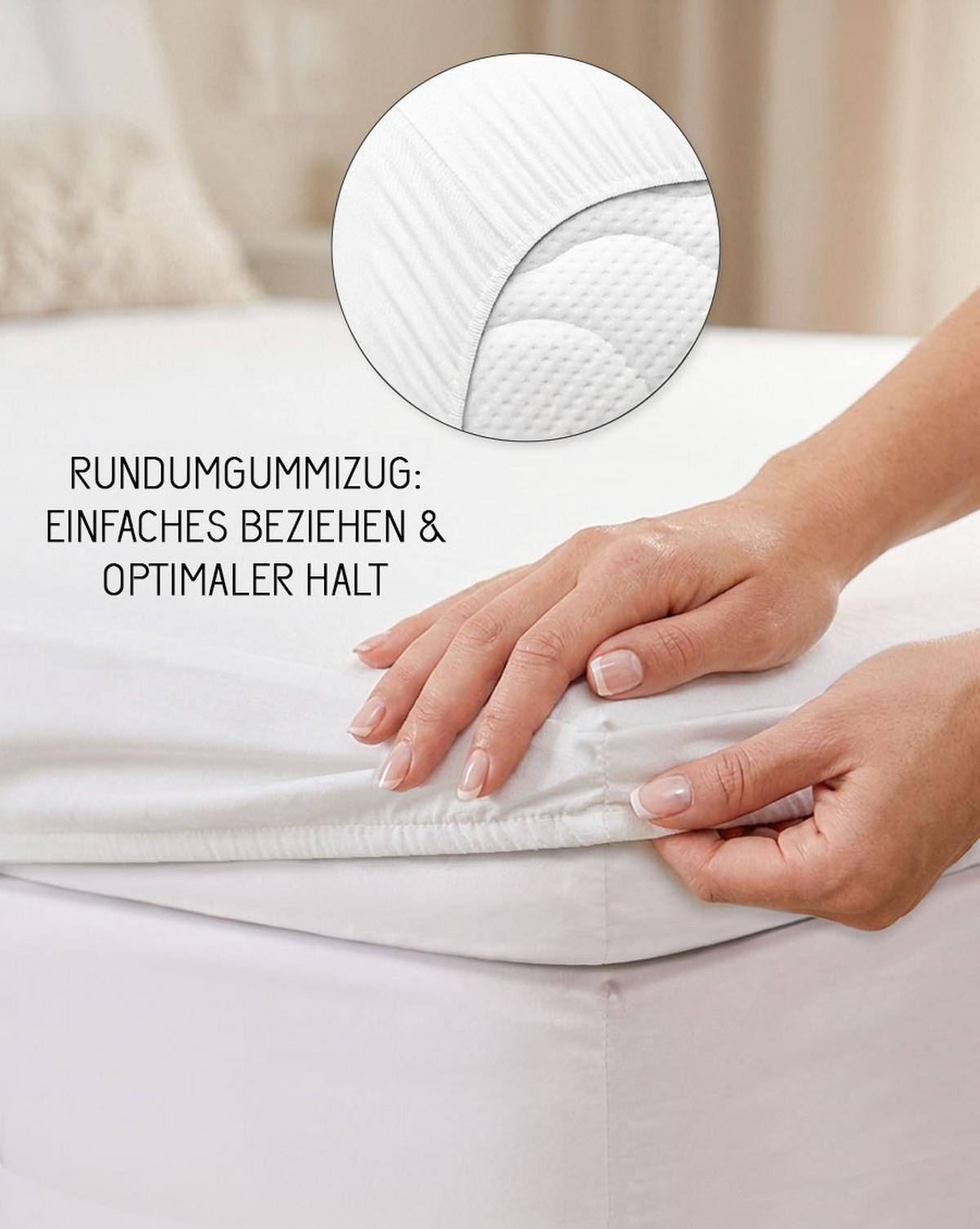 SPANNBETTTUCH Deluxe Jersey weiss, 140x200 cm - 160x220 cm - Weiß, Textil (160/220cm) - biberna