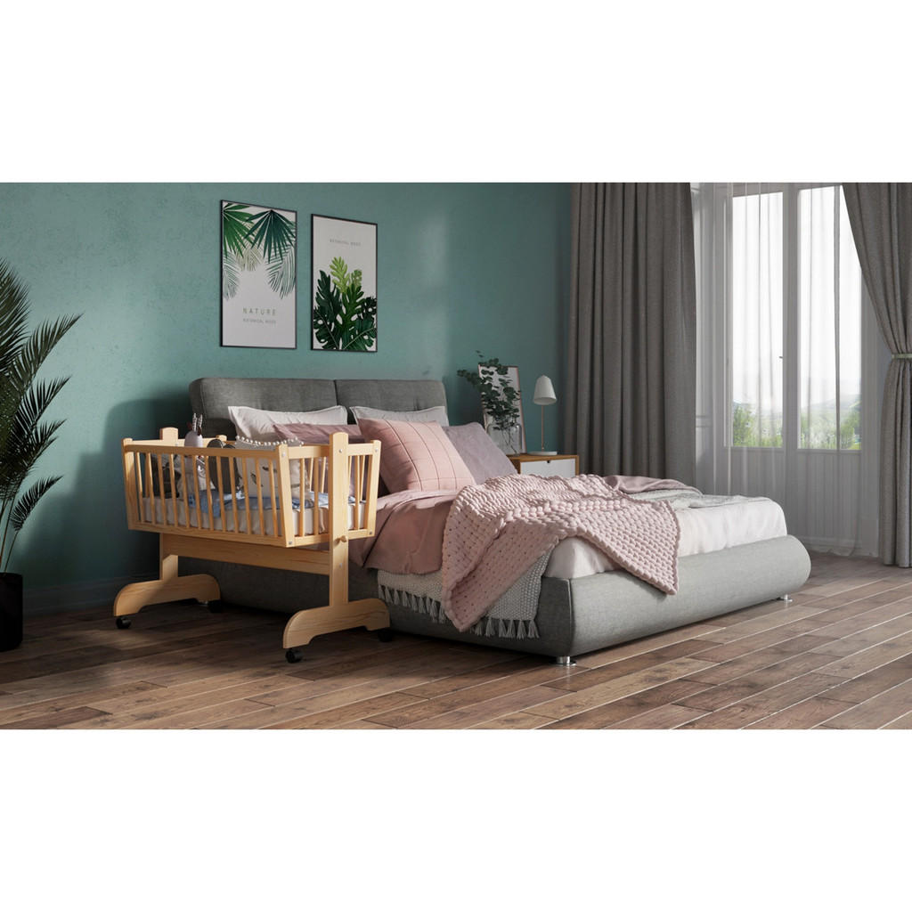 Thumbnail - Premiers Moments Babywiege, Kiefer, Holz, 40x90 cm, Hergestellt in Europa, Babymöbel, Babybetten, Stubenwagen & Babywieg...