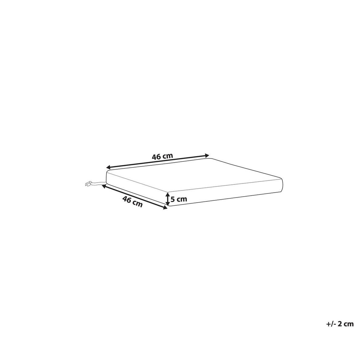Gartenstuhlkissen Hellgrün 46/46 cm Sassari Premium - Hellgrün, Textil (46/5/46cm) - Beliani